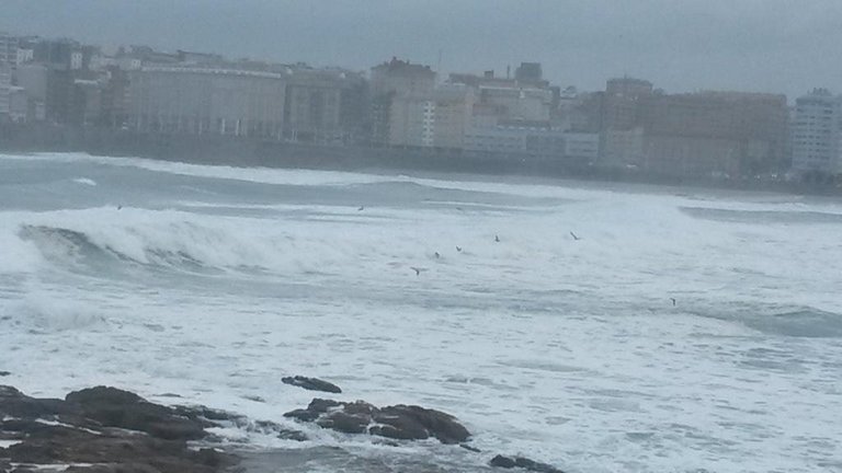 Temporal en la bahía de A Coruña