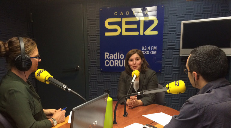 Pilar Cancela en Radio Coruña Cadena SER